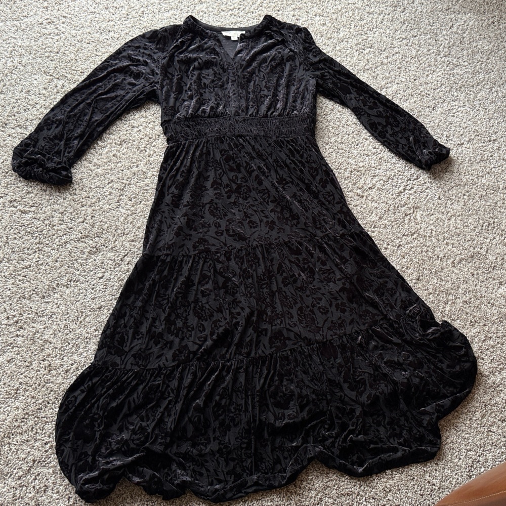 Westbound Black Floral Long Sleeve Dress